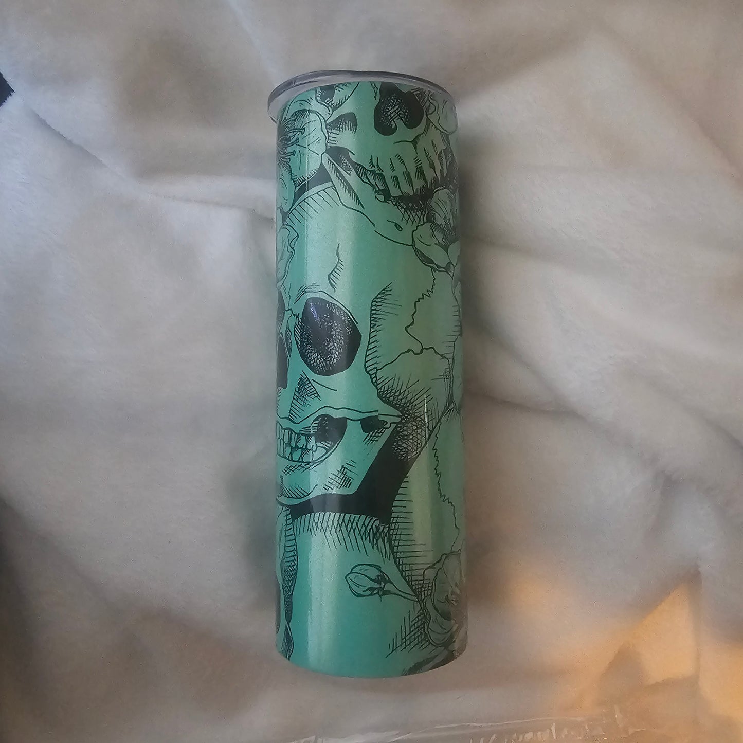 Holographic Skulls Tumbler