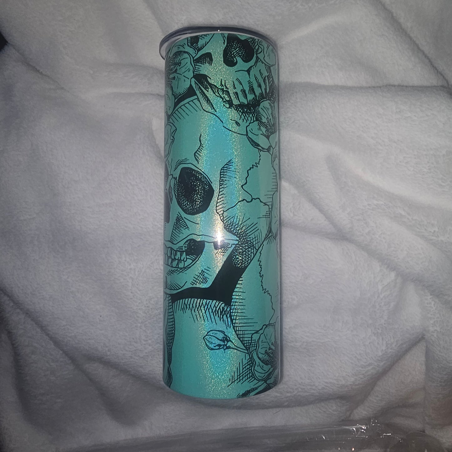 Holographic Skulls Tumbler