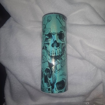 Holographic Skulls Tumbler
